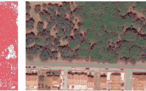 Figura 7: Exemplo de segmentação - Similaridade 100, Área 100 pixels 