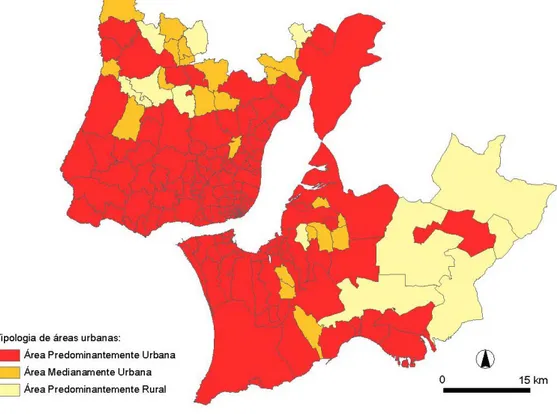 Figura I.11 - Indicadores urbanos do continente para a Grande Área Metropolitana de Lisboa.1999 