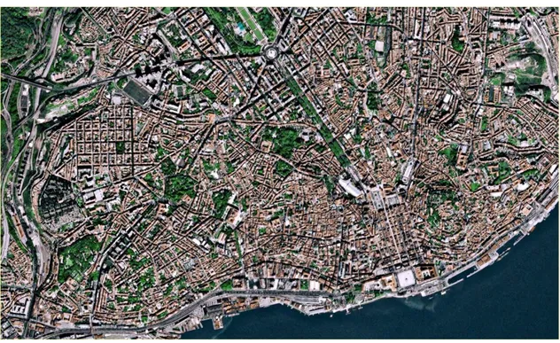 Figura II.15 - Exemplo de composição colorida com imagens SPOT 5 para a zona de Lisboa