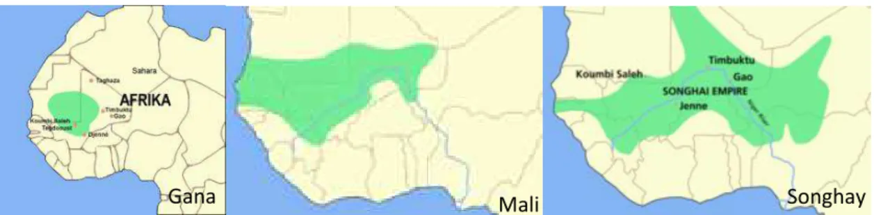 Fig. 9- Antigos Grandes Impérios Africanos na Região de África Ocidental 