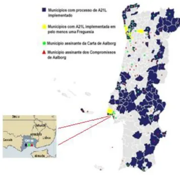 Fig. 10 - A Agenda 21 em Portugal (dados do final de 2008)