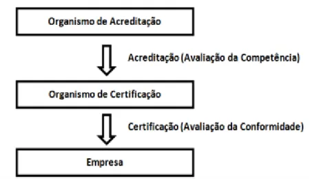 Figura 3.1- Processo de obtenção de uma certificação (Fonte: Rodriguez, 2012). 