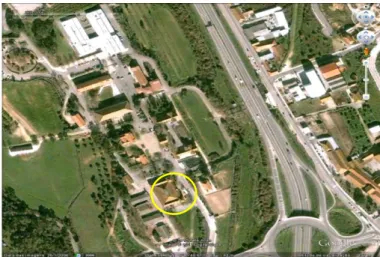 Figura 4 – Localização do ensaio em estufa na Quinta do Galinheiro. (Fonte: google maps) 