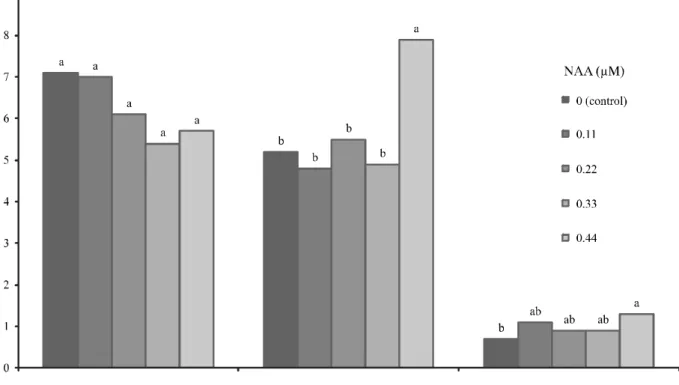 Figure  4  - Averages of root number in cultures of L.
