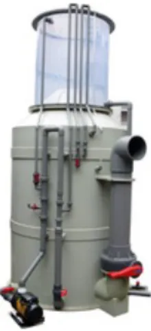 Figure  2.1.  Foam  fractionator  for  organic  matter  and  fine  particles  removal