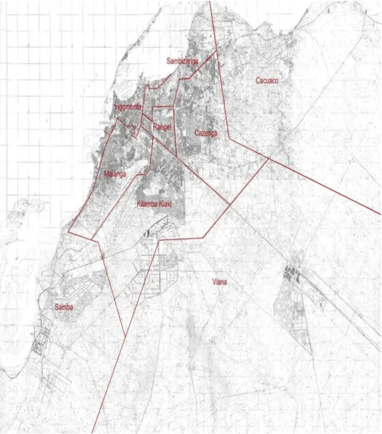 Fig. 17: Municípios de Luanda antes da reforma de 2011  Fonte: Bettencourt, 2011 