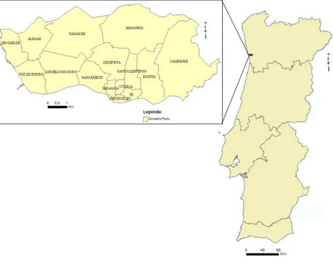 Figura 13- Localização do concelho do Porto 