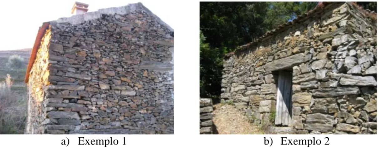 Figura 2.37 – Exemplos de edifícios sem material de enchimento nas juntas de  assentamento (2011/2012) 