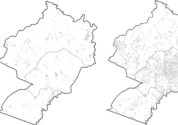 Figure 2.  Municipality of Maringá, vegetation classification of CCD CBERS 2B sensor image.