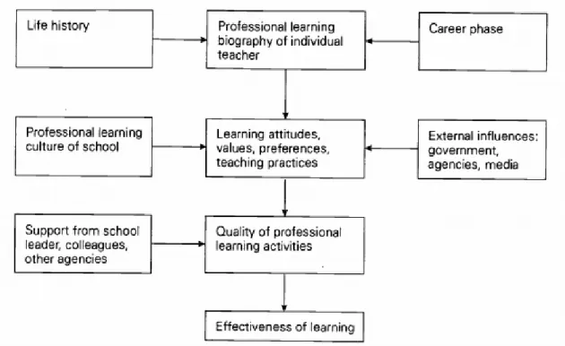 Figura 1 - Fatores que contribuem para o desenvolvimento docente (Day, 1999, p. 18) 