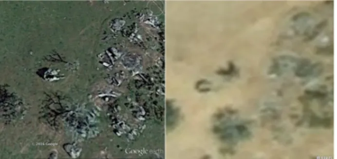 Fig.  2.  Mora  and  Arraiolos  with  indication  of  the  dolmens  visualised