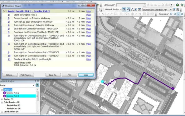 Figure 10: Routing solution for the UJI Network dataset showing route directions. 