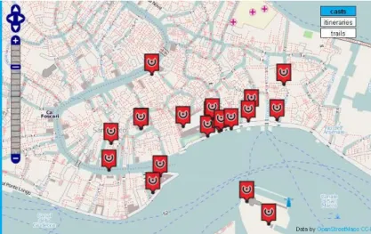 Figura 6  –   O mapa de Veneza e as tags de informação
