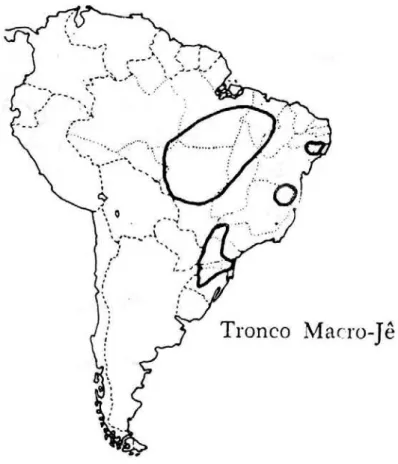 Figura 2 - Mapa do Tronco Macro-Jê