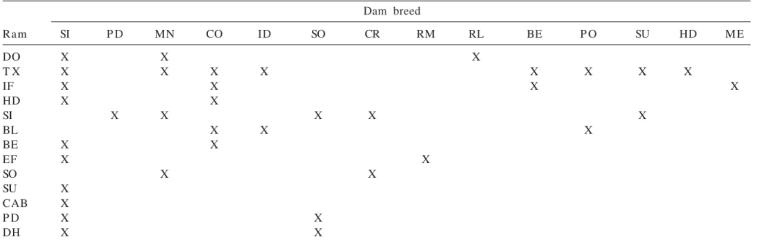 Table 6 - Studies in crossbreeding sheep in Brazil