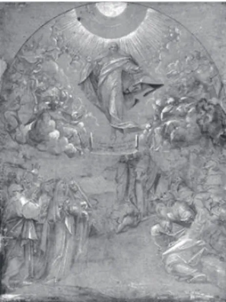 Figura 90. Ascensão de Cristo, Desenho de Fernão Gomes, 1599, MNAA, Lisboa