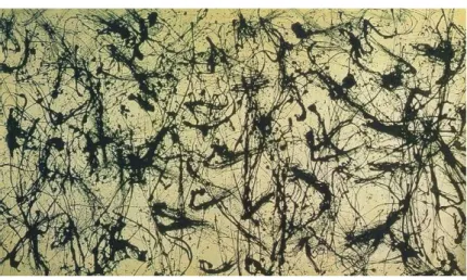 Figura 9 - Referência aos “Fluxos Conturbados” citados acima.Ilustração da obra Number 32, de Jackson Pollock