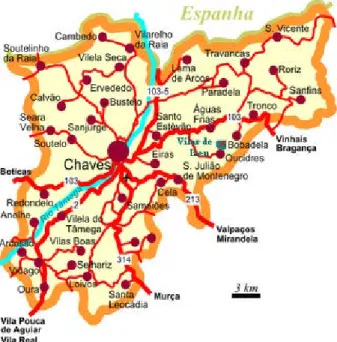 Imagem 1: Mapa localização de Chaves 