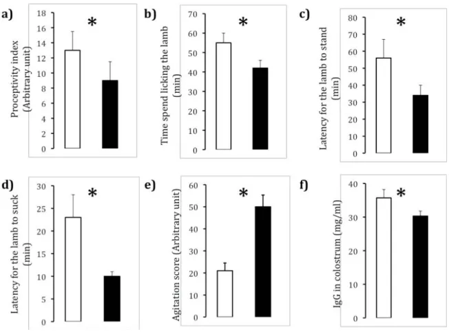Figure 2 - Mean ± SEM concentrations of cortisol in nervous (black bars; n=8) and calm (white bars; n=8) sheep during social isolation with or without an additional stressor