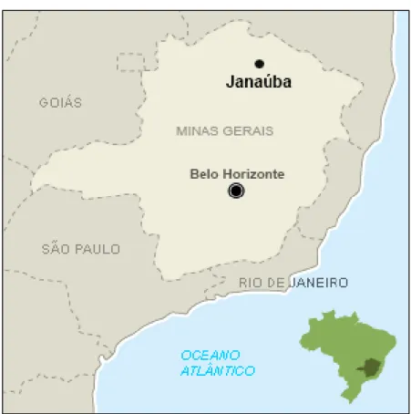 Figura 1. Localização de Janaúba em Minas Gerais/ Brasil. 