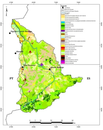 Figura  15:  Mapa  de ocupação  do  solo  na  bacia  hidrográfica  do  rio  Águeda.  Fonte:  Agência  Europeia do Ambiente, 2006.