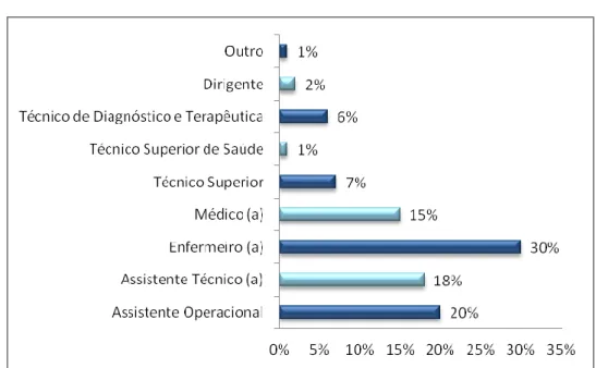 Tabela 15 - Caraterização do inquirido, por categoria profissional 