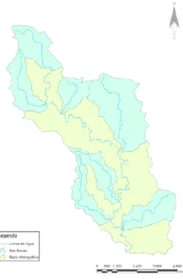 Figura 3.6 – Rede Hidrográfica da Bacia da Ribeira da 