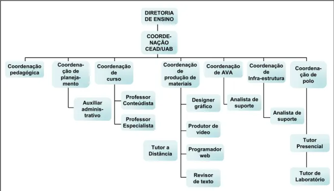 Figura 10: Organização do CEAD / Ifes segundo Baldo et al. (2008) 