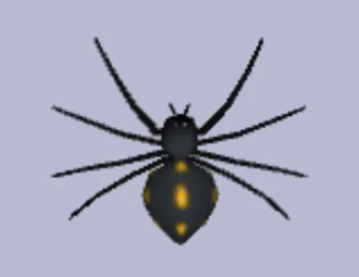 Figure 10 – 3D model of the spider view from the top. From https://www.assetstore.unity3d.com/en/#!/content/22986 