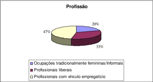 Gráfico 6. Distribuição quanto a profissão 
