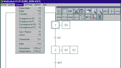 Figura 2.30 – Exemplo do WinGrafcet.
