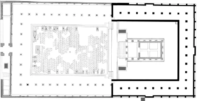Fig. 3. Forum de Conimbriga (in Etienne e Alarcão, 1977).