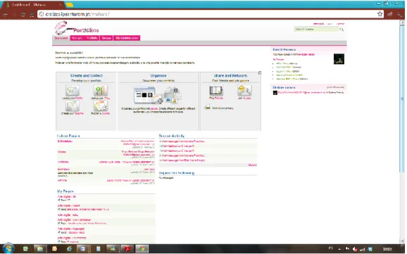 Fig. 6 – Vista da Dashboard  1.1.“Peças” de construção 