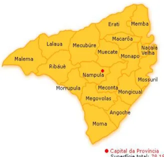 Figura 2: Mapa da província de Nampula 
