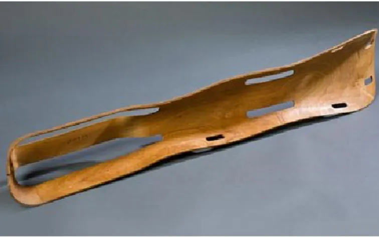 Figura 1 – Tala desenvolvida em contraplacado pelos eames. Fonte: The National Wwii Museum, New Orleans