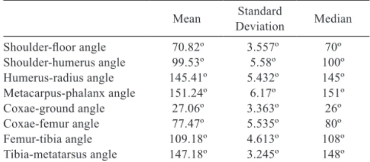Table  3  -  Correlations  and  tendencies  of  correlations  among  linear  measurements  of  Brazilian  Sport  Horses  undergoing  training  for  eventing