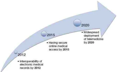 Figura 3.1: Etapas da ‘Digital Agenda Strategy’ no período compreendido entre 2012 e 2020 (Bowis, 2010).