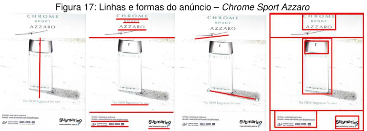 Figura 17: Linhas e formas do anúncio – Chrome Sport Azzaro 