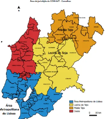 Figura n.º 1 - Mapa da Região de Lisboa e Vale do Tejo 