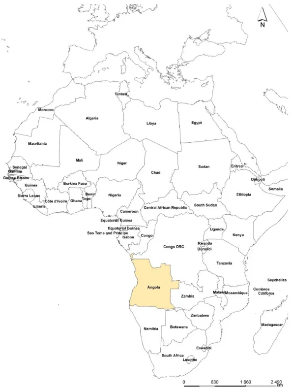 Figure 3. Angola regional localisation. 