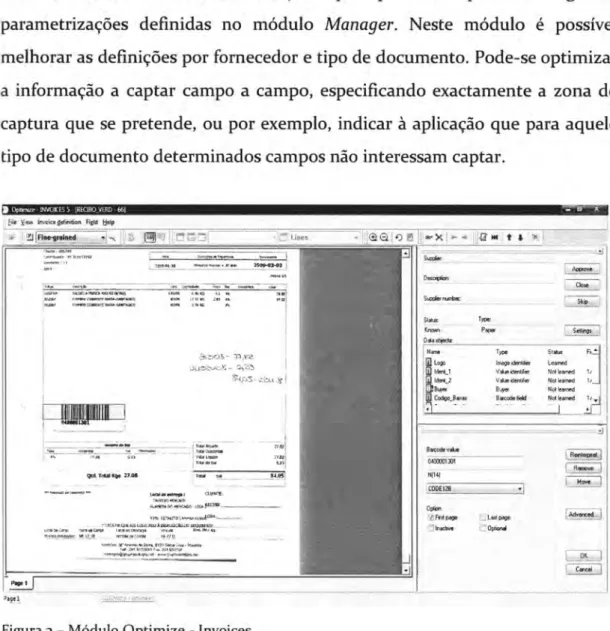 Figura  3  -  Módulo Optimize  -  lnvoices.