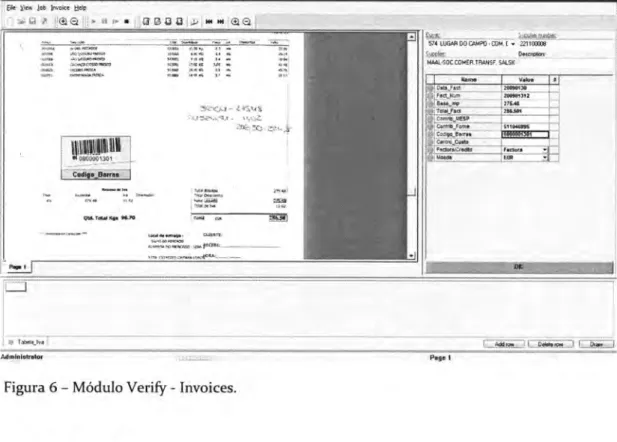Figura  6  -  Módulo  Verifr  -  Invoices.