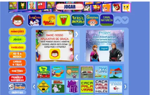Figura 13 - São muitas telas para opções de jogos educativos para crianças. 
