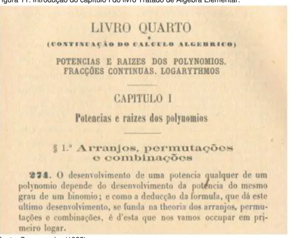 Figura 11: Introdução do capítulo I do livro Tratado de Álgebra Elementar. 