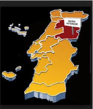 Figura 4: Identificação da região da Beira Interior. 