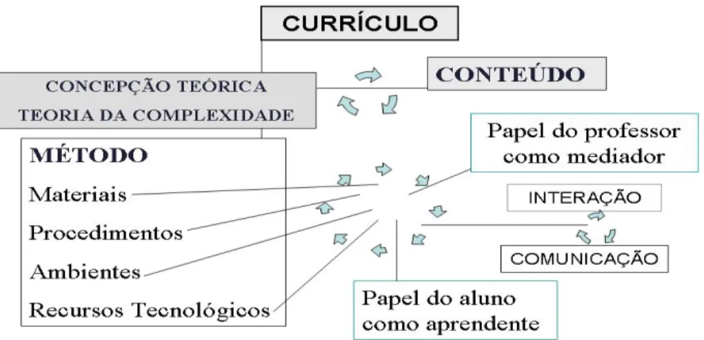 Figura 3. Concepção teórica e os papéis dos atores no processo  educativo.  