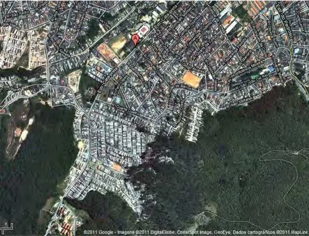 Figura 6 – Mapa da região  - Fonte: Google Maps Brasil 42 . 