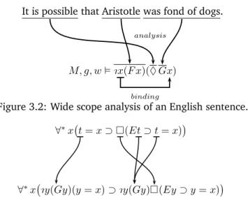 Figure 3.2: Wide scope analysis of an English sentence.