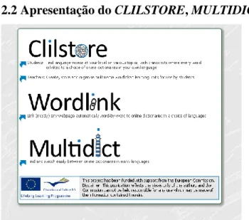 Figura 1. Página do Clilstore acessível em http://multidict.net. 