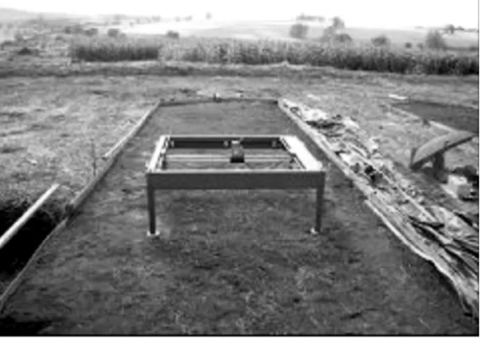 Figure 1. Laser profile scanner installed on one of the experimental plots.